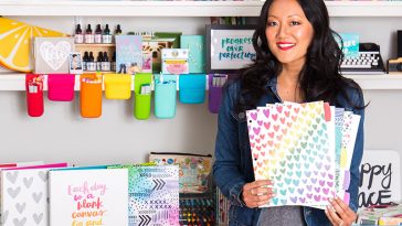 Amy Tangerine with Avery products