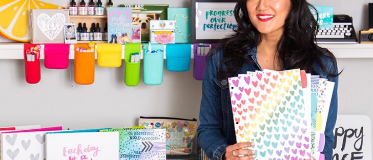 Amy Tangerine with Avery products